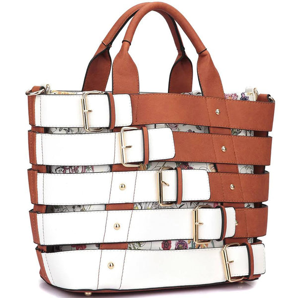 Designer Tote with Bucket Details - Yes Darling Boutique