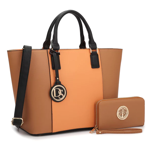 Dasein Designer Medium Classic Satchel with Matching Wallet - Yes Darling Boutique