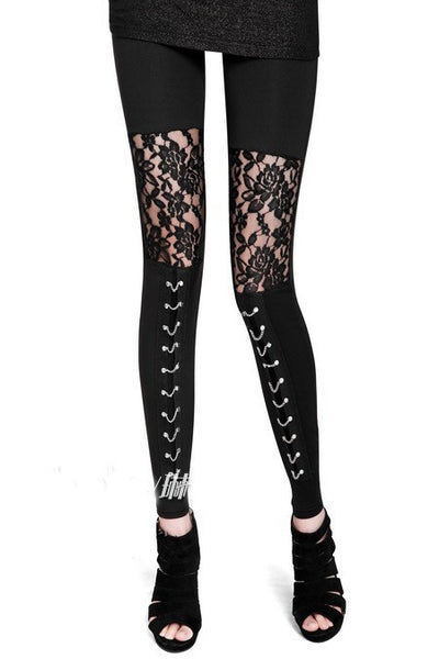 Punk Gothic Rock Leggings - Yes Darling Boutique