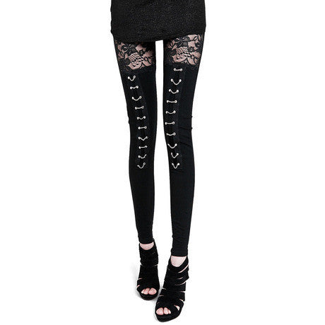 Punk Gothic Rock Leggings - Yes Darling Boutique