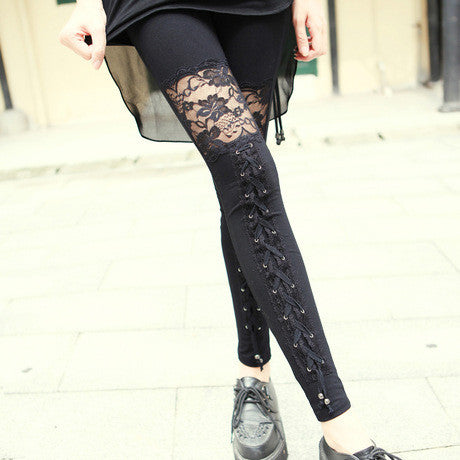 Punk Gothic Rock Leggings - Yes Darling Boutique